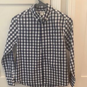 Crewcuts Navy and White Checkered Kids Button Down Shirt
